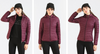 Doudoune à capuche, veste hiver pour femme couleur rouge bordeaux