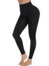 legging d'entraînement, pantalon de Fitness, en Nylon noir, pour femme, taille haute, Sport, Push Up, amincissant, contrôle