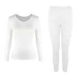Winter Thermal Underwear Set for Women Long Johns Slim Body and High Elasticity Cold Weather Pajamas Top Bottom