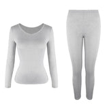 Winter Thermal Underwear Set for Women Long Johns Slim Body and High Elasticity Cold Weather Pajamas Top Bottom
