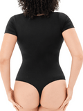 T-shirt Body Gaine Amincissante avec String couleur noir : Révélez votre meilleure silhouette !